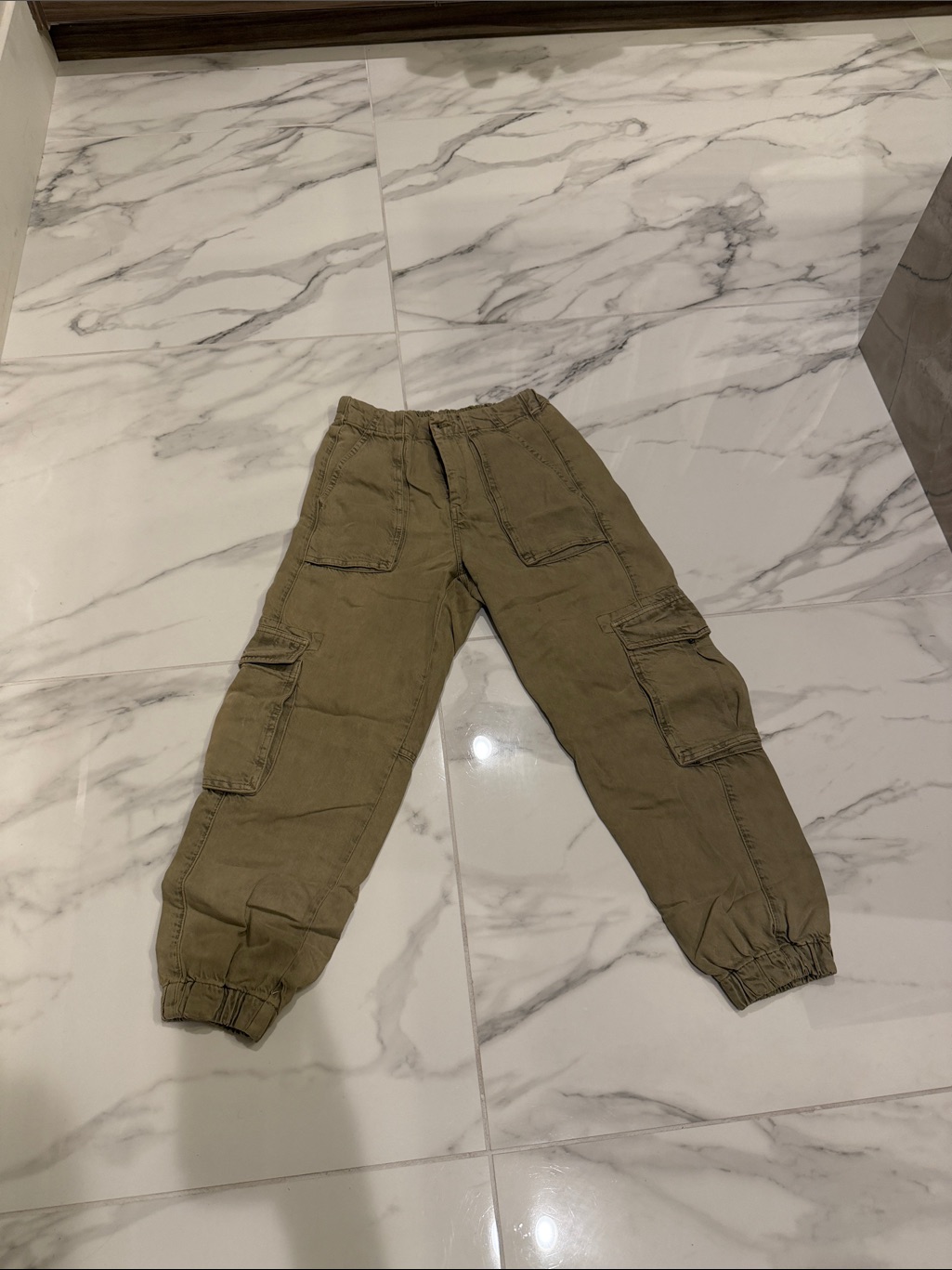 All Saints Olive Green Cargo Joggers